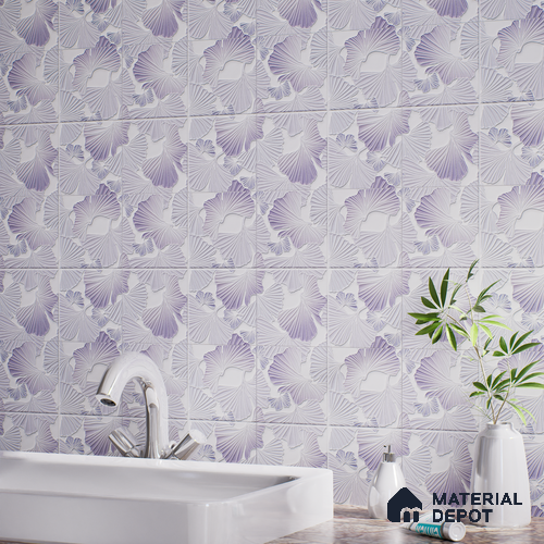 Floral Wall Tile TL 07244 D Florina 4003 Granula 1 ft x 1 ft Ceramic Matte Finish - 9 mm | 2 mm Spacer is Mandatory | Please Expect a Slight Variation of Pattern